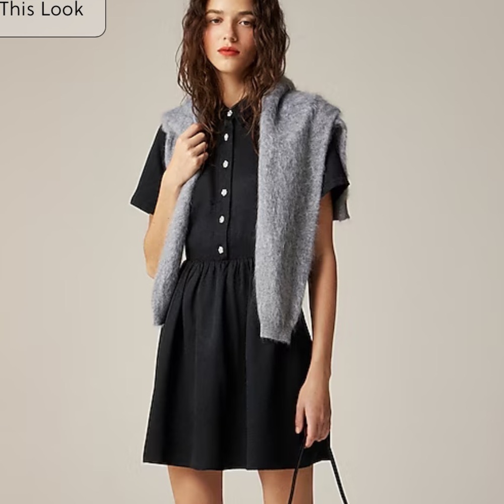 J crew Collection shirtdress with jewel buttons